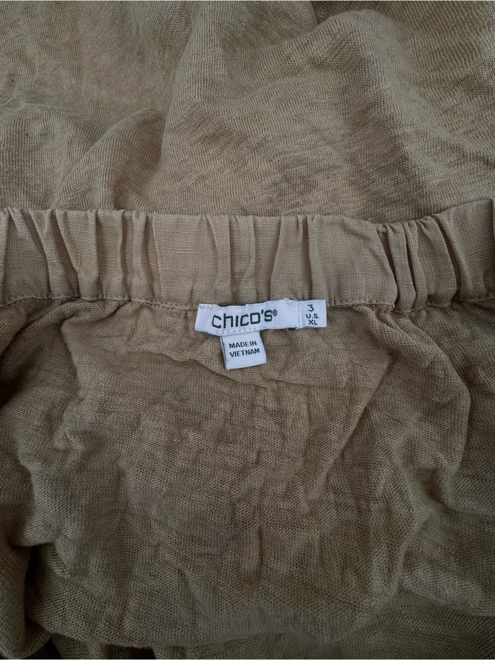 Chico's Tan Off-Shoulder Peasant Tunic - Picture 4 of 7